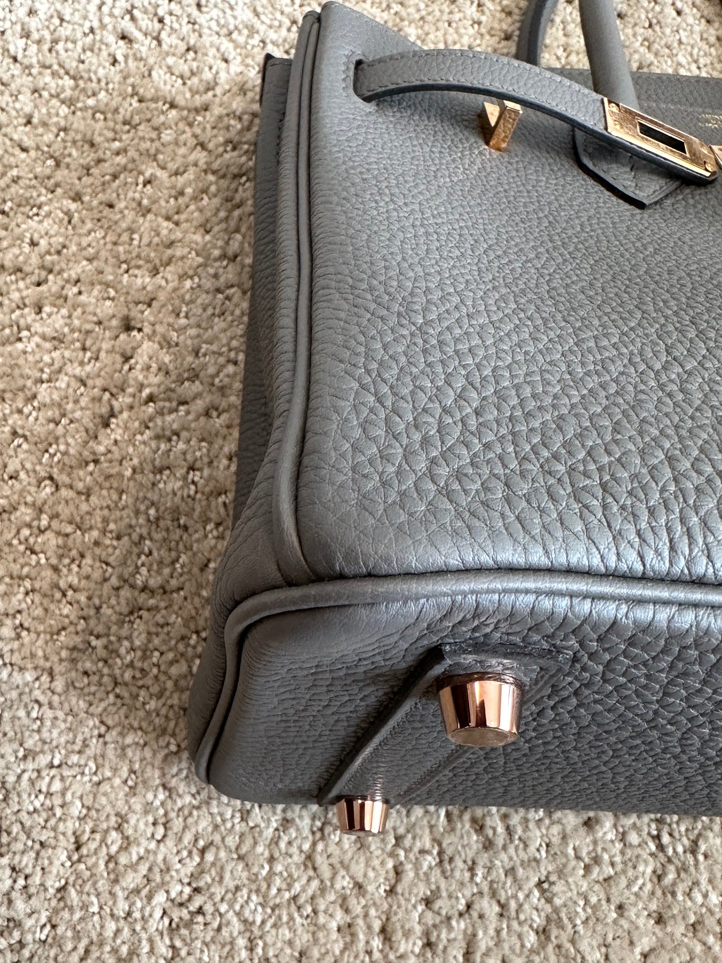 Hermes Birkin 25 Etain RGHW