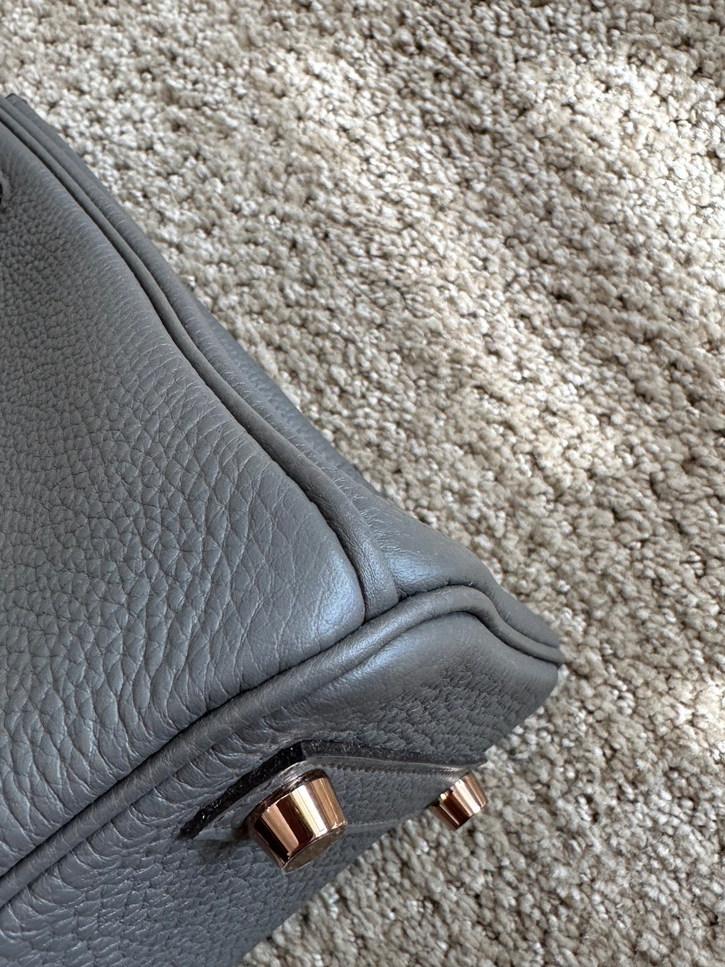 Hermes Birkin 25 Etain RGHW