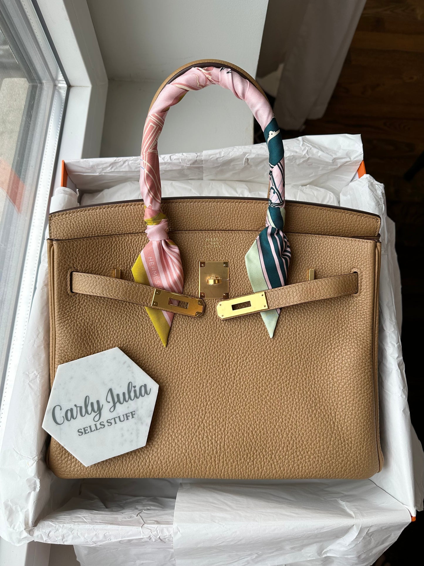 RESERVED FOR LAURA : Hermes Birkin 30 Togo Biscuit GHW - Carly Julia Sells Stuff, LLC