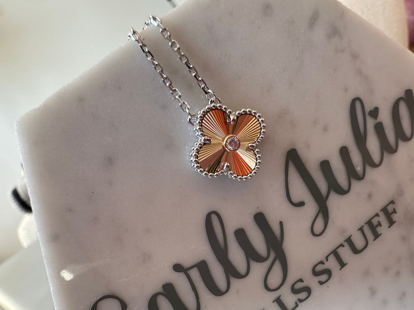 Van Cleef & Arpels 2024 Holiday Pendant Necklace Guilloche - Carly Julia Sells Stuff, LLC