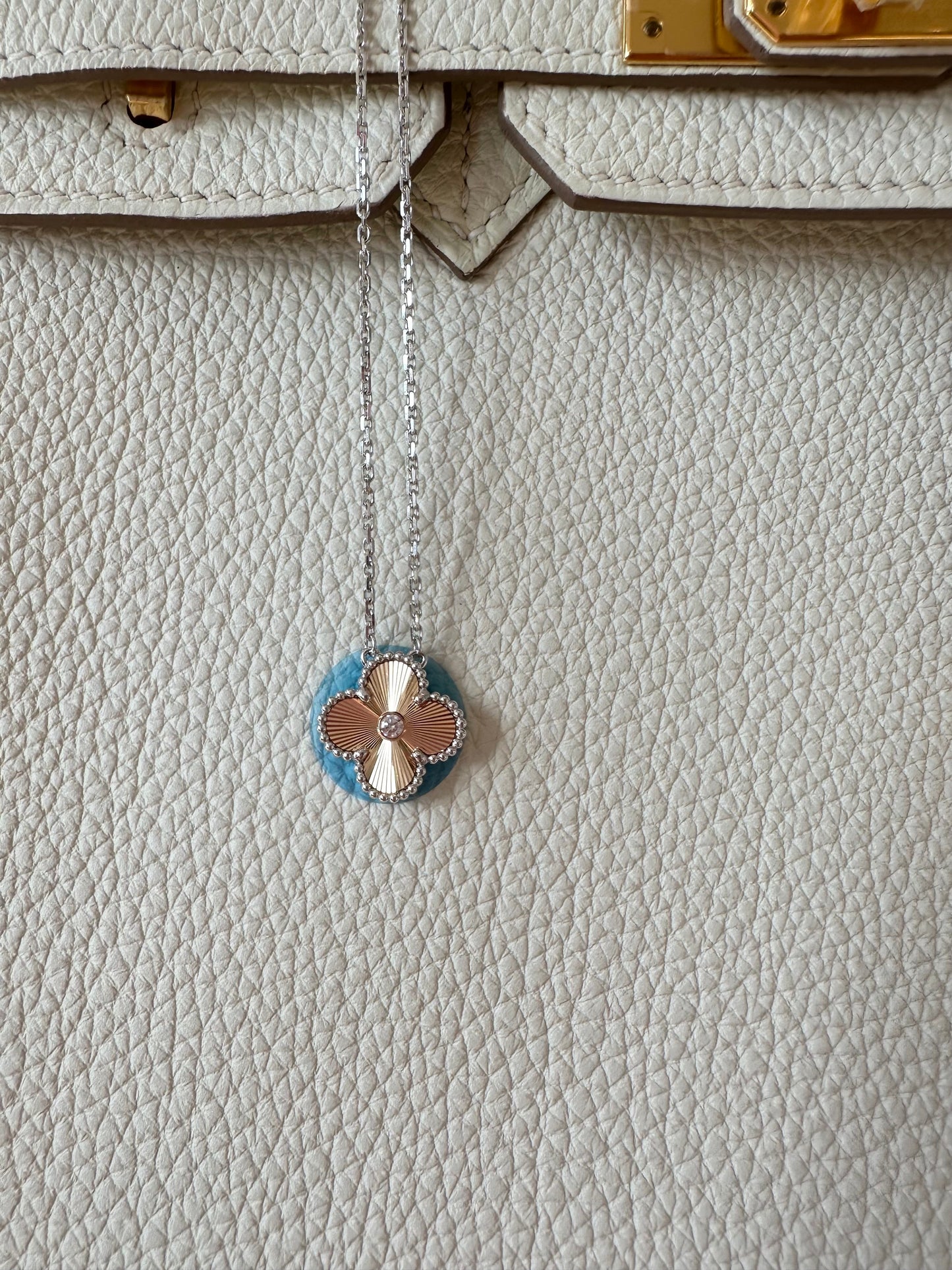 Van Cleef & Arpels 2024 Holiday Pendant Necklace Guilloche - Carly Julia Sells Stuff, LLC