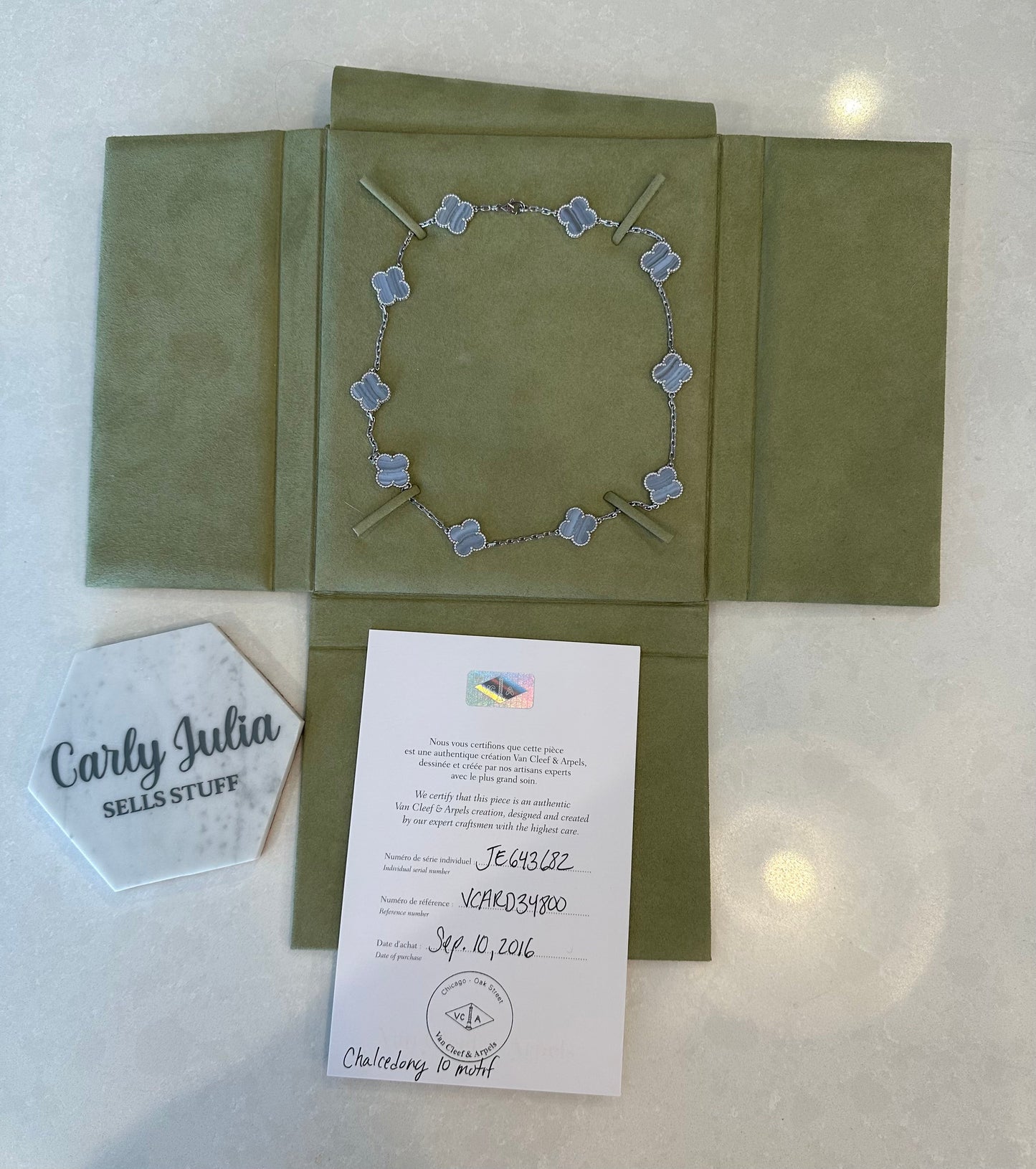 Van Cleef & Arpels Chalcedony 10 Motif - Carly Julia Sells Stuff, LLC