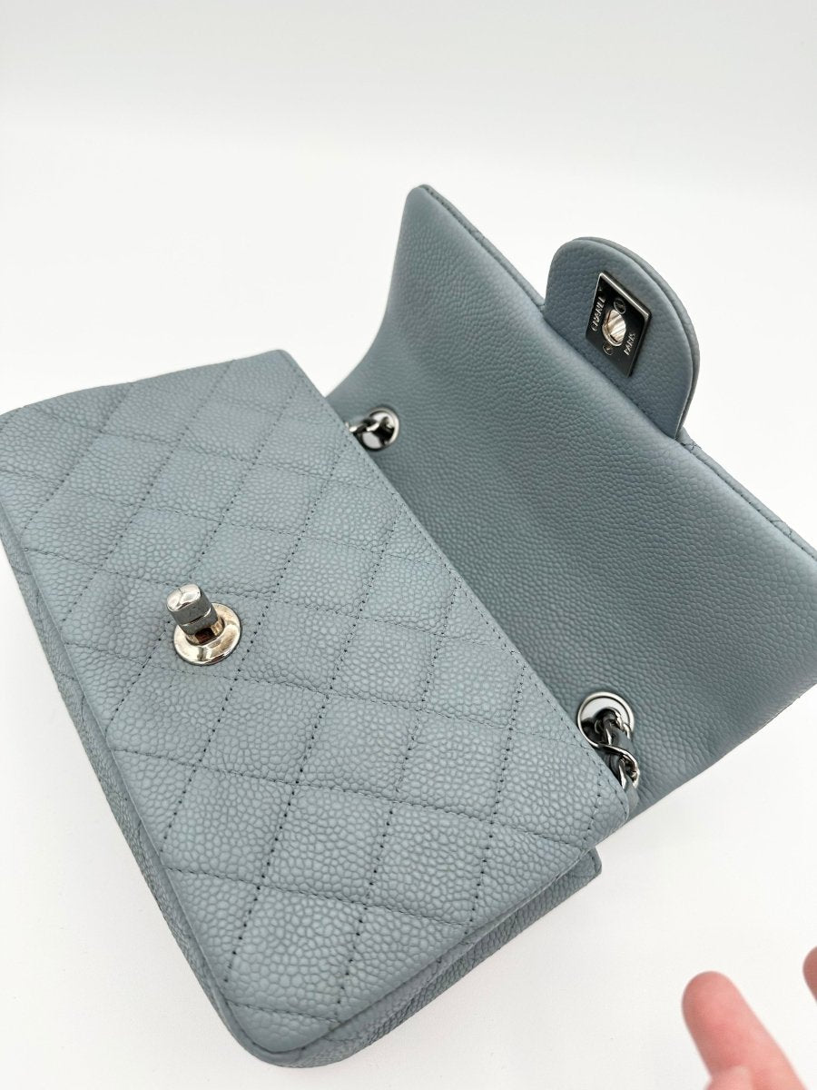 Chanel Blue/Grey Caviar Mini - Carly Julia Sells Stuff, LLC