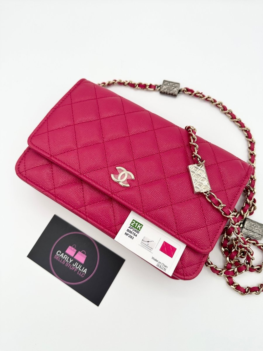 CHANEL Brand New Dark Pink Limited Edition Caviar WOC GHW - Carly Julia Sells Stuff, LLC