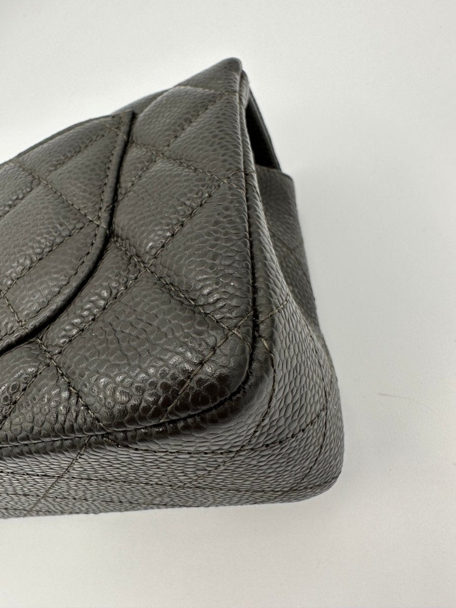 CHANEL Dark Grey Mini Caviar Flap - Carly Julia Sells Stuff, LLC
