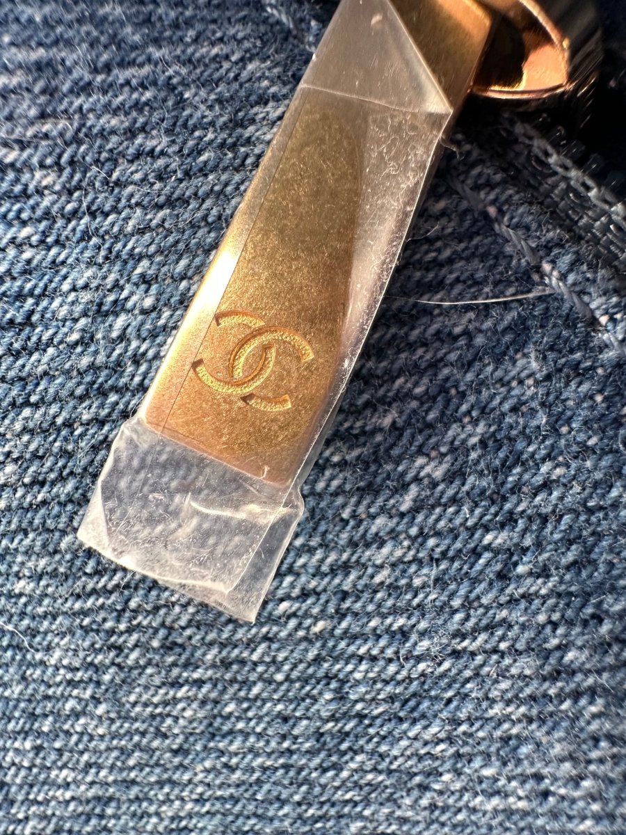 CHANEL Denim Logo Flap Bag - Carly Julia Sells Stuff, LLC