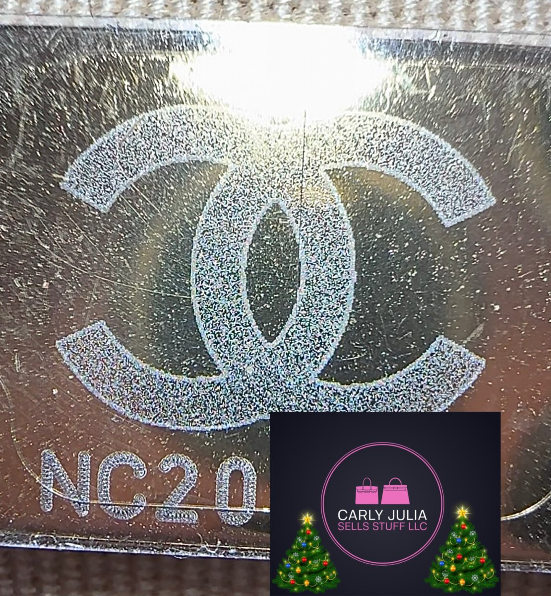 CHANEL Metallic Gold Calfskin Crochet Chanel 19 - Carly Julia Sells Stuff, LLC