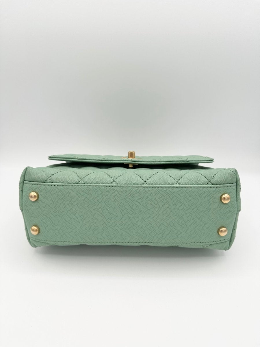CHANEL Mini 23P Light Green Coco Handle - Carly Julia Sells Stuff, LLC