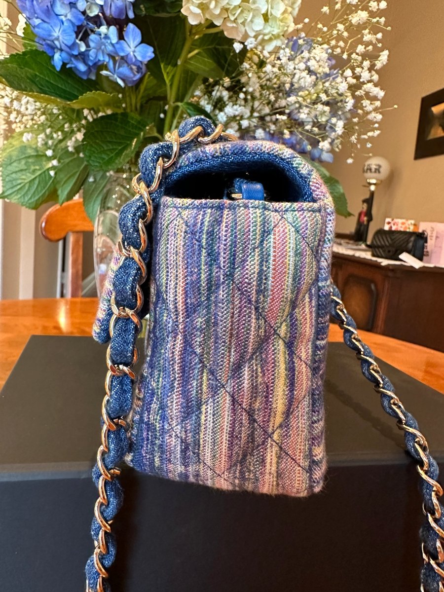 CHANEL Mini Multicolor Denim Flap - Carly Julia Sells Stuff, LLC