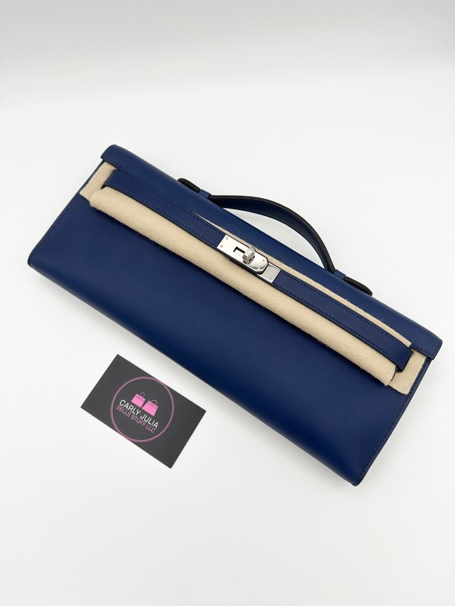 Hermes Kelly Cut Blue Sapphire PHW - Carly Julia Sells Stuff, LLC
