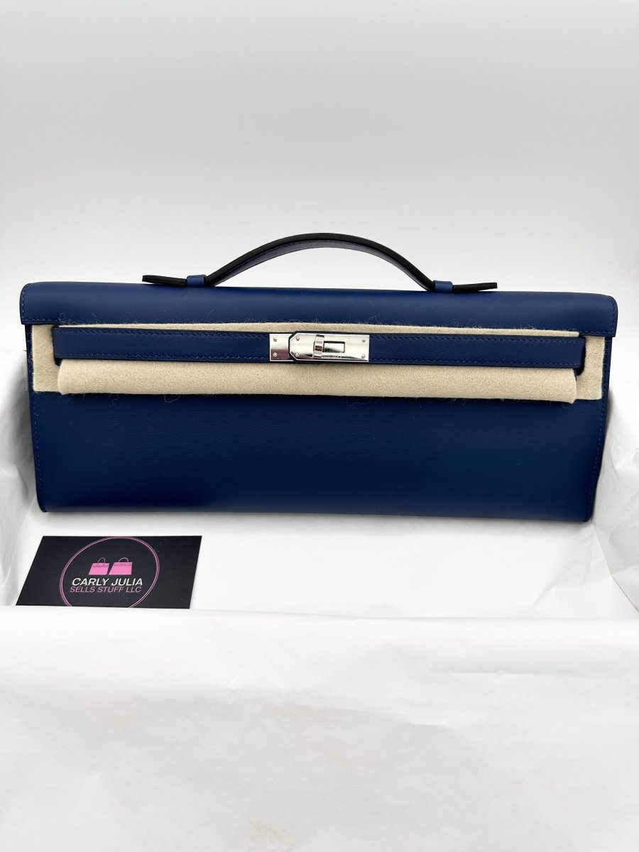 Hermes Kelly Cut Blue Sapphire PHW - Carly Julia Sells Stuff, LLC