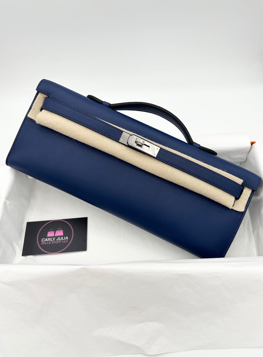 Hermes Kelly Cut Blue Sapphire PHW - Carly Julia Sells Stuff, LLC