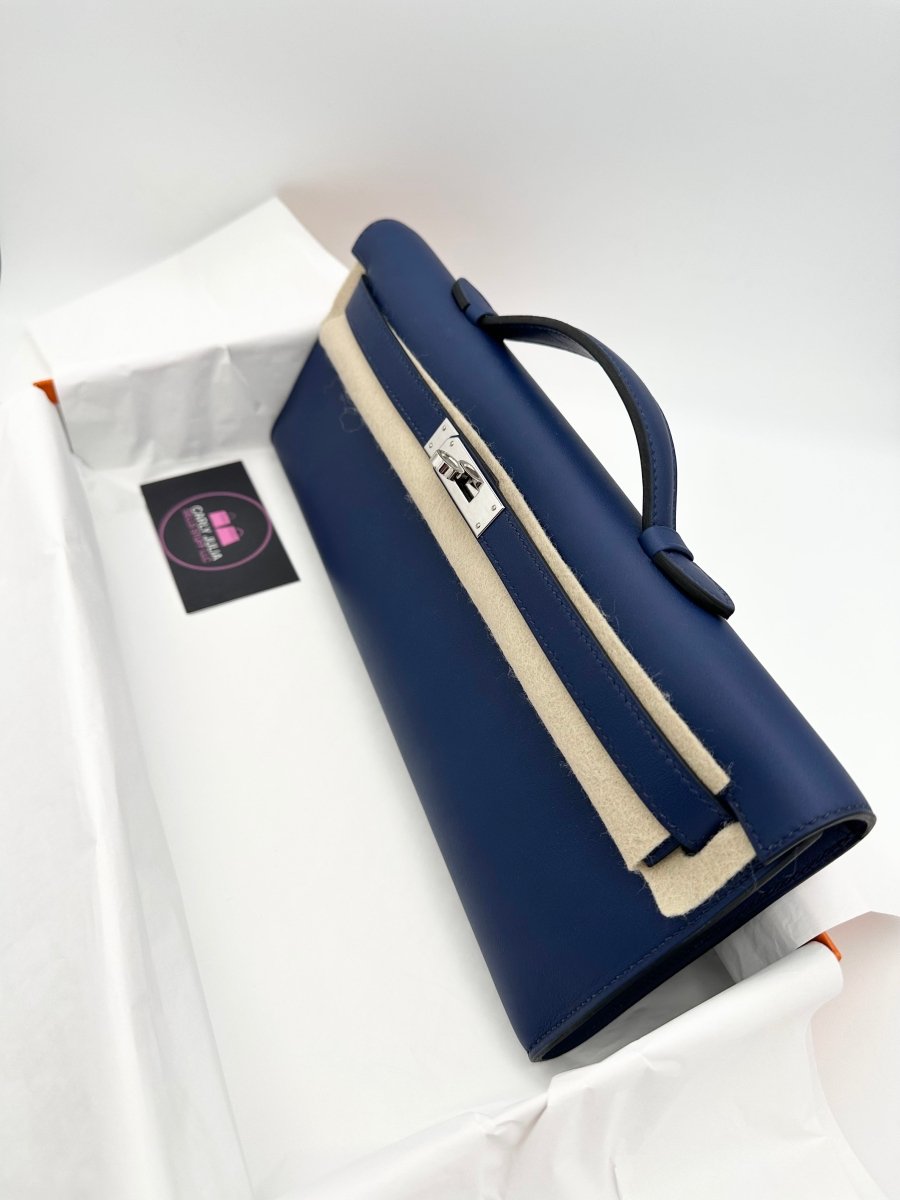 Hermes Kelly Cut Blue Sapphire PHW - Carly Julia Sells Stuff, LLC