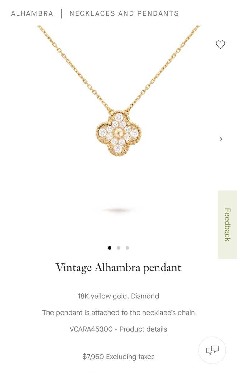 Van Cleef & Arpels YG Pave Diamond Vintage Alhambra - Carly Julia Sells Stuff, LLC