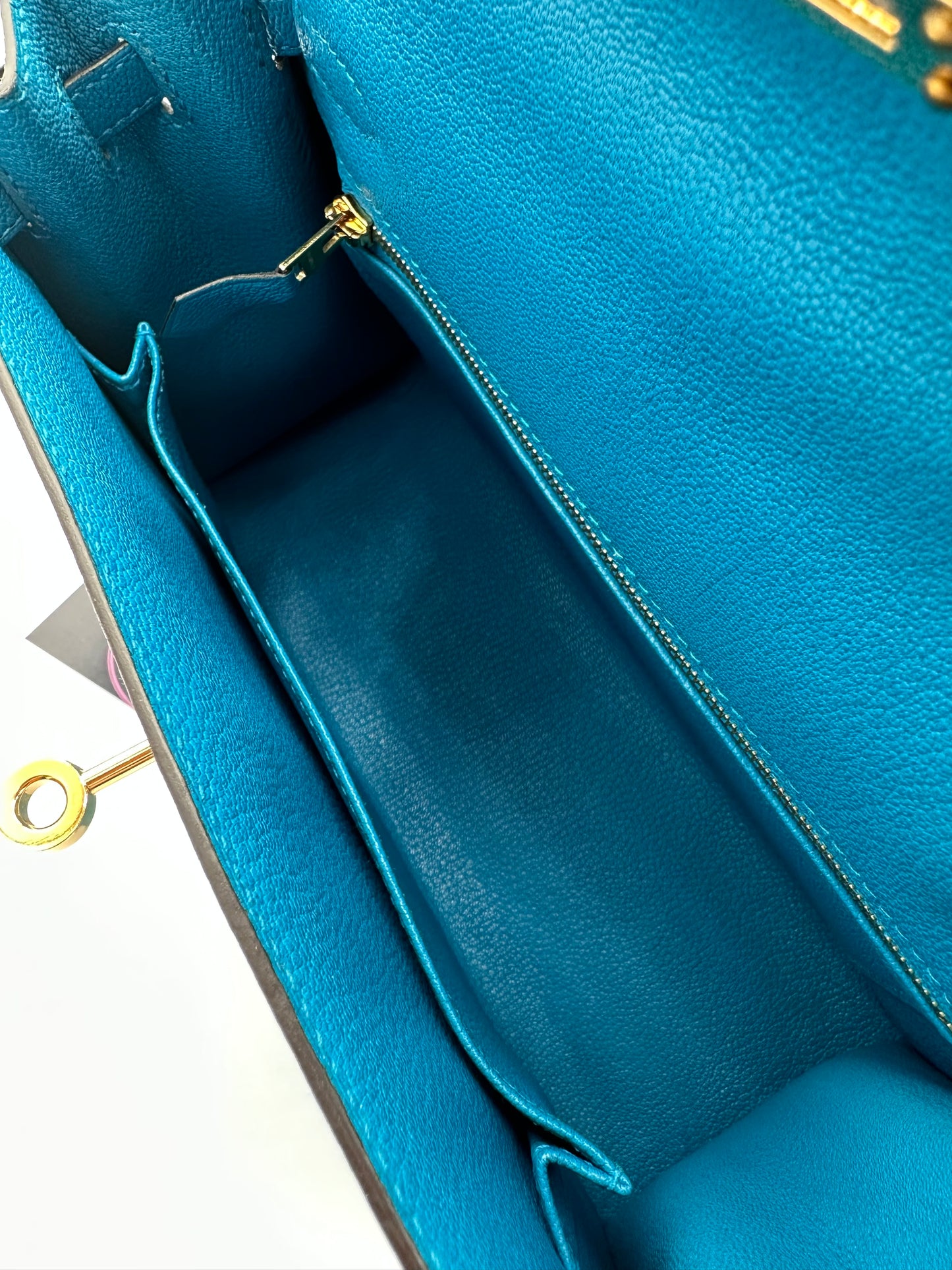 Hermes Kelly 25 Chèvre Blue Zanzibar