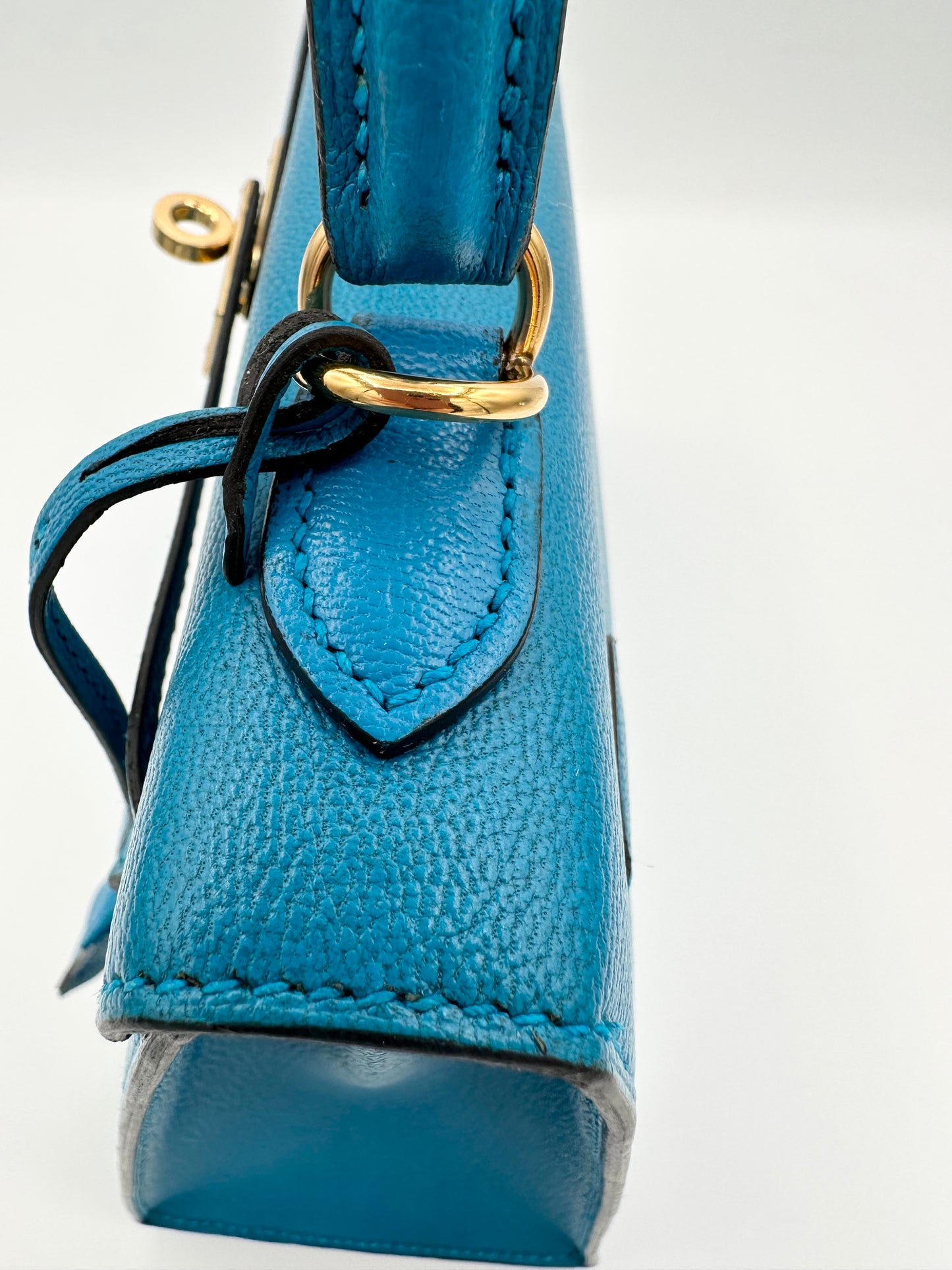 Hermes Kelly 25 Chèvre Blue Zanzibar