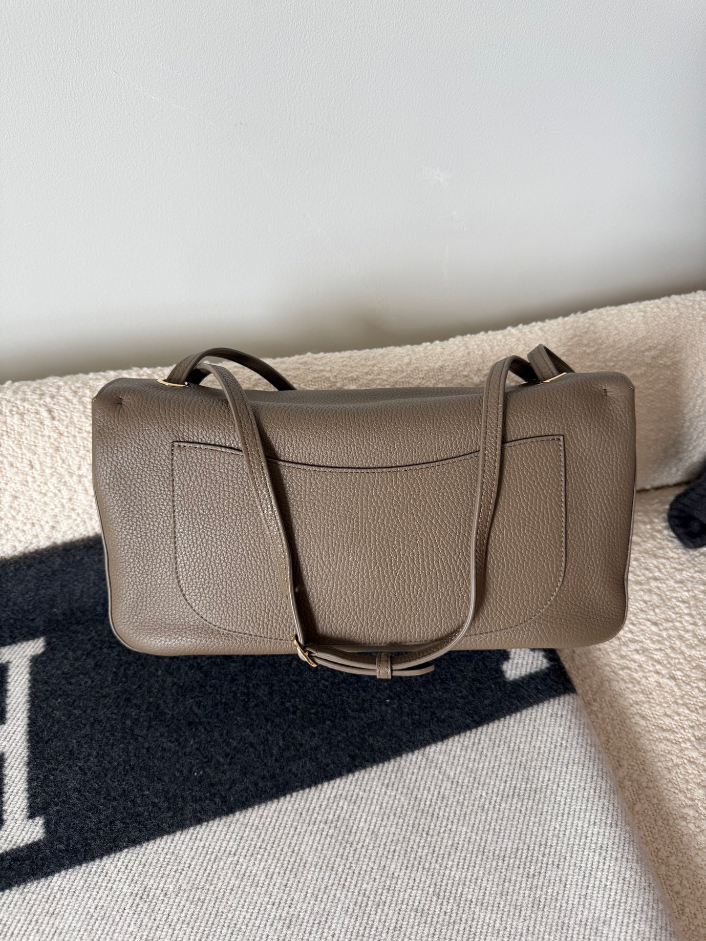 CHANEL 32cm Maxi Flap Bag Khaki GHW