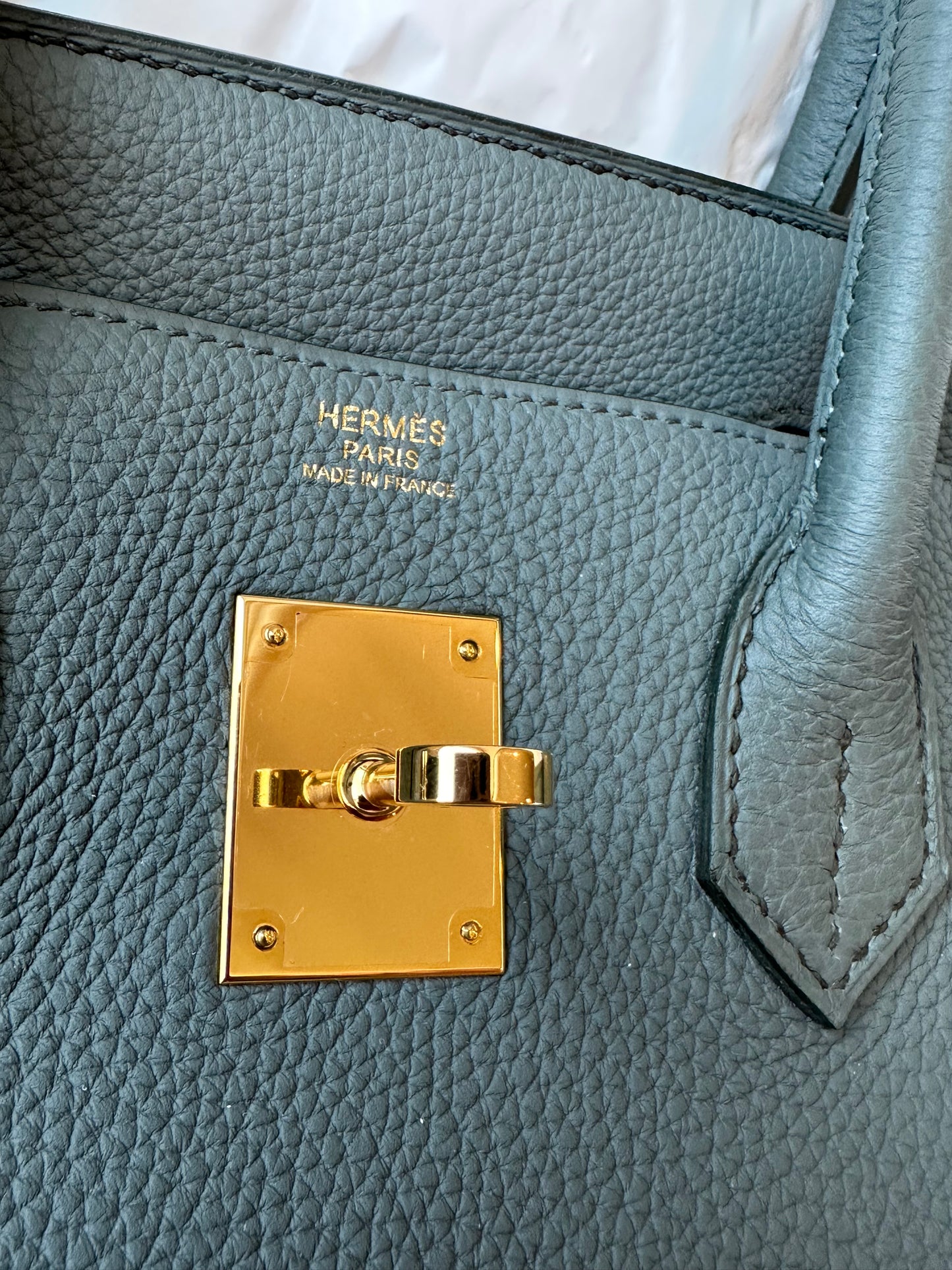 Hermes Birkin 30 Togo Vert Amande GHW