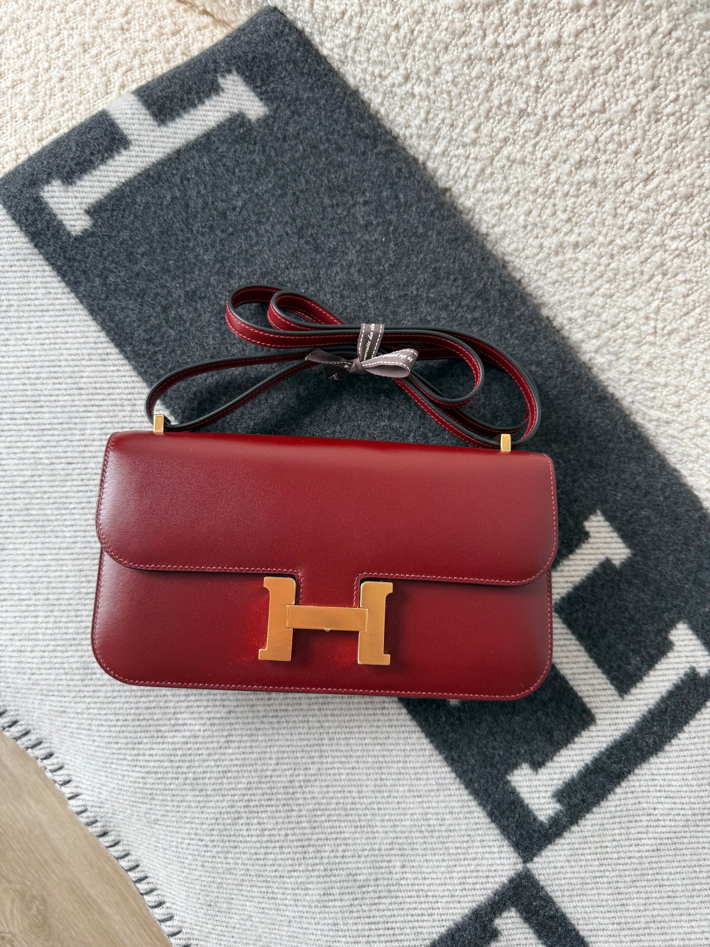 Hermes Constance Elan Rouge H Box Leather GHW