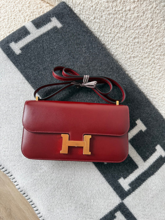 Hermes Constance Elan Rouge H Box Leather GHW