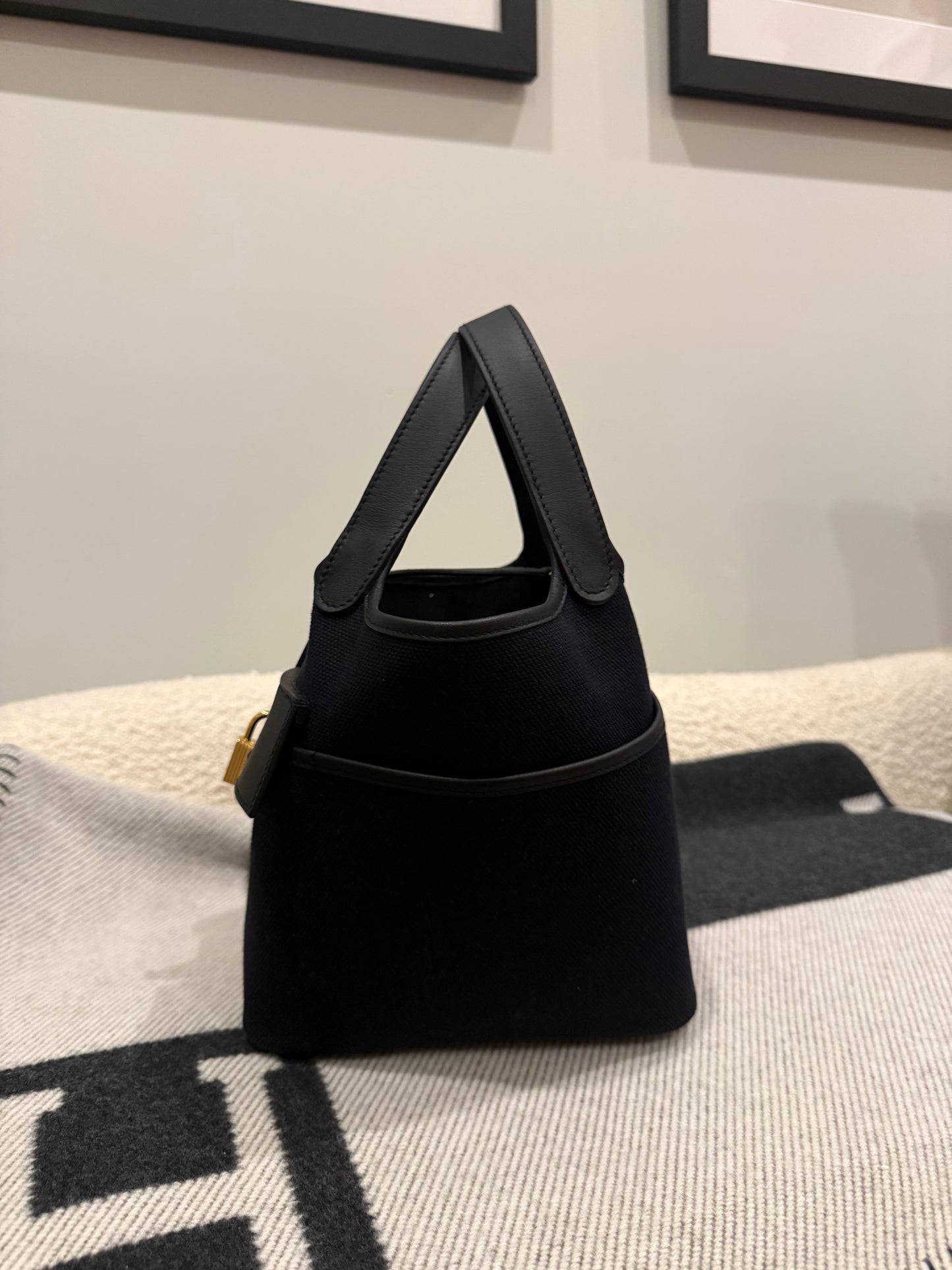 Hermes Cargo Picotin 18 Noir GHW