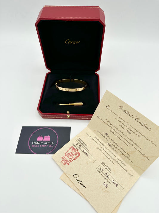 Cartier Love Bracelet Size 18