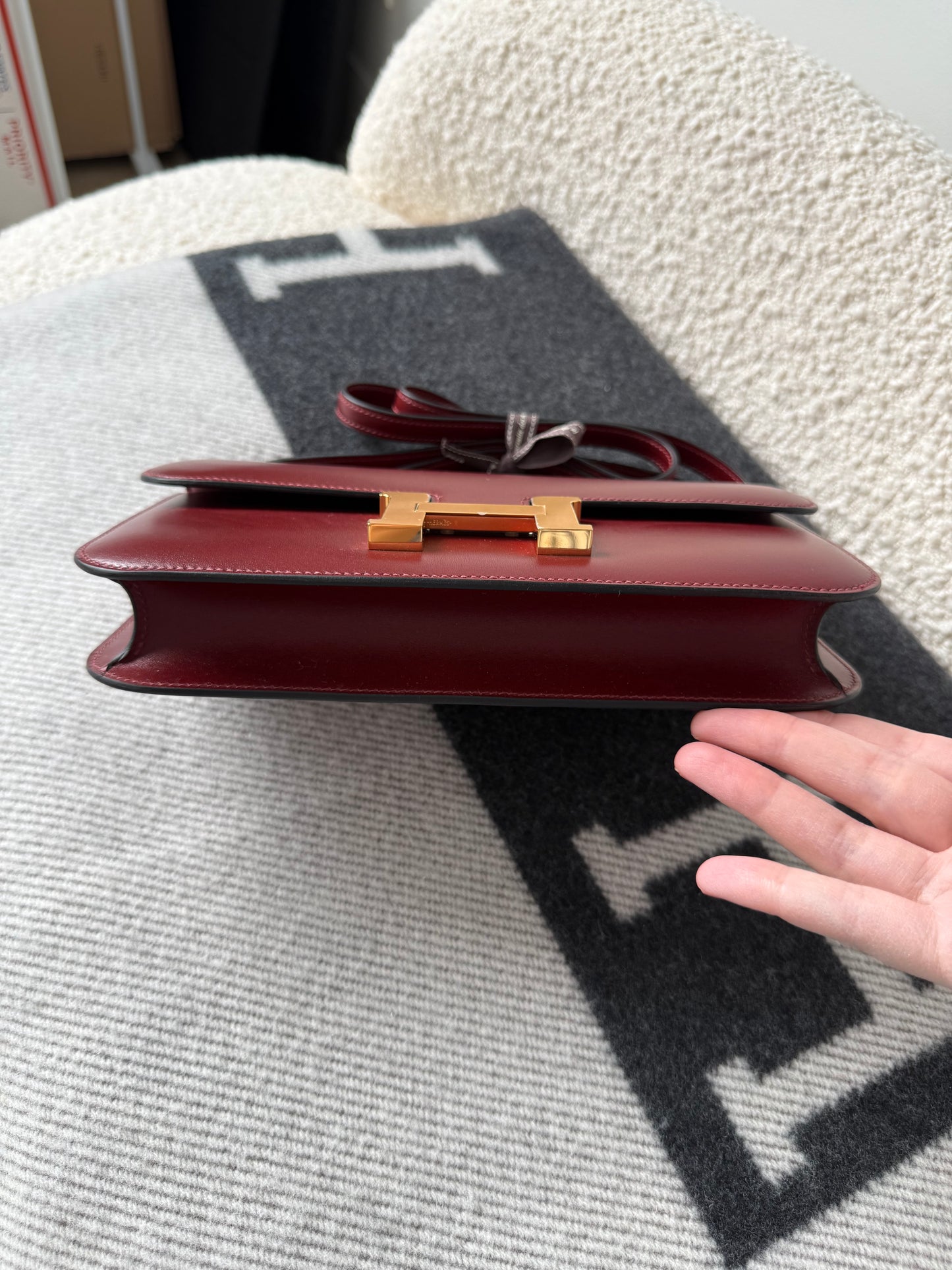 Hermes Constance Elan Rouge H Box Leather GHW