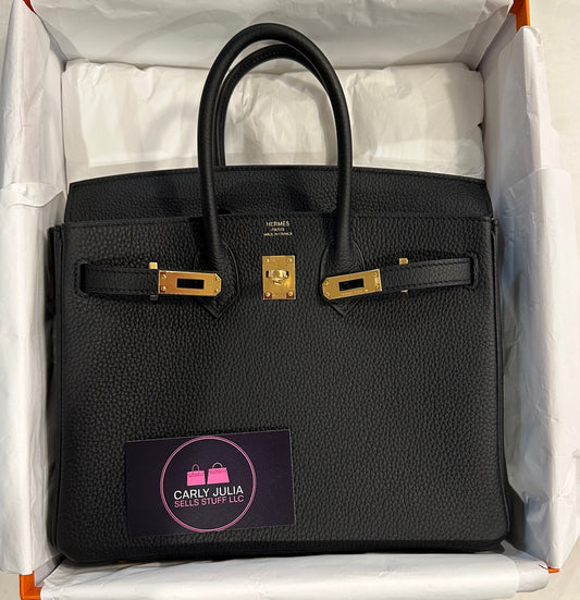 Hermes Birkin 25 Togo Noir GHW