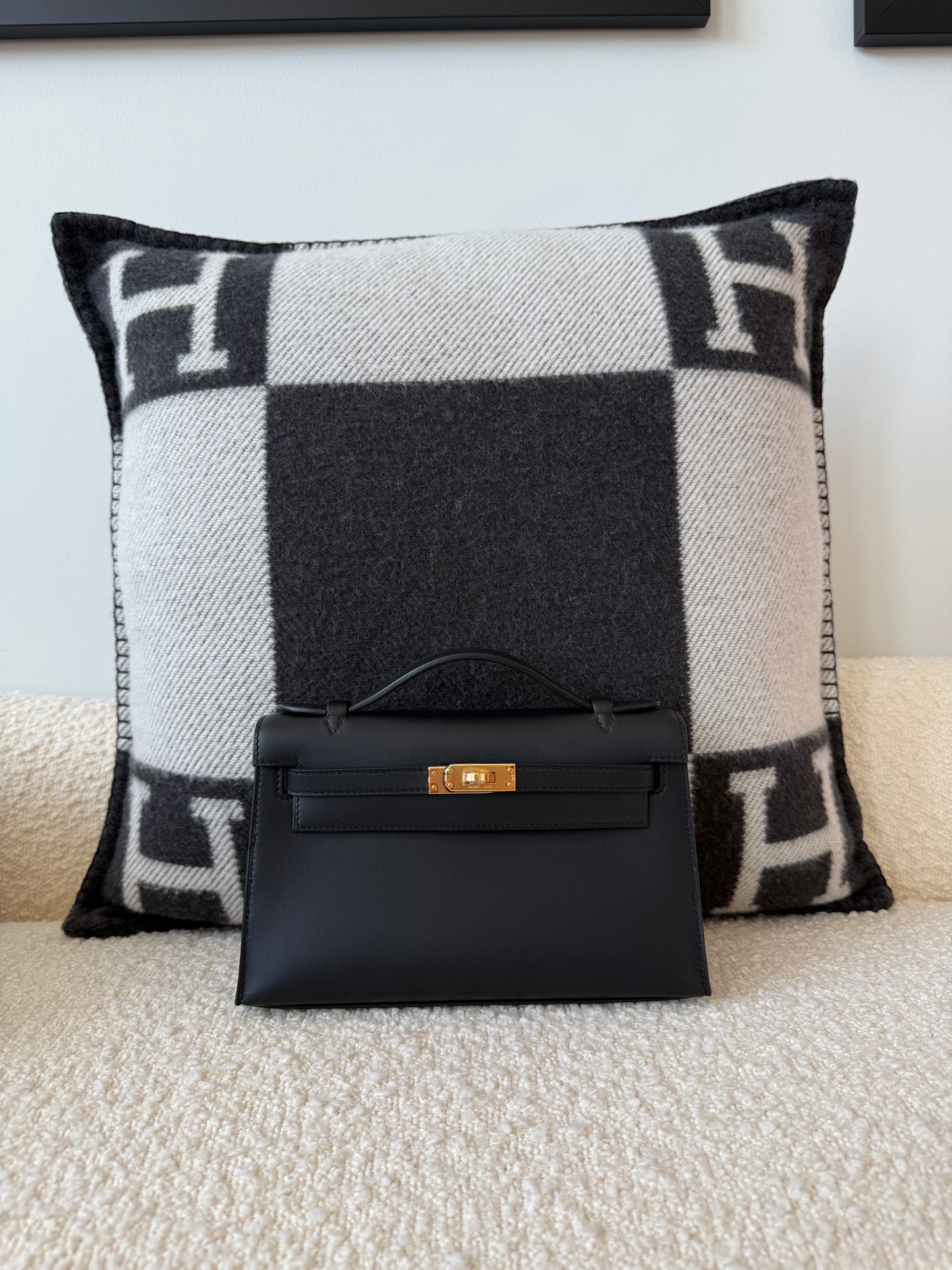 Hermes 2025 Kelly Pochette Noir GHW