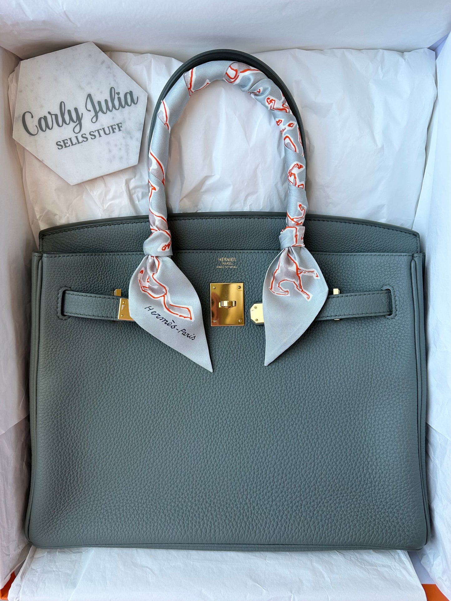 Hermes Birkin 30 Togo Vert Amande GHW