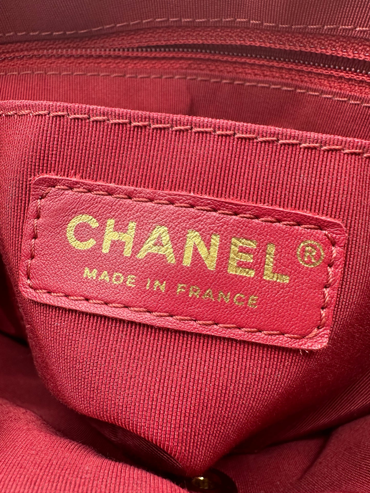 CHANEL Red Quilted Small Urban Spirit Backpack