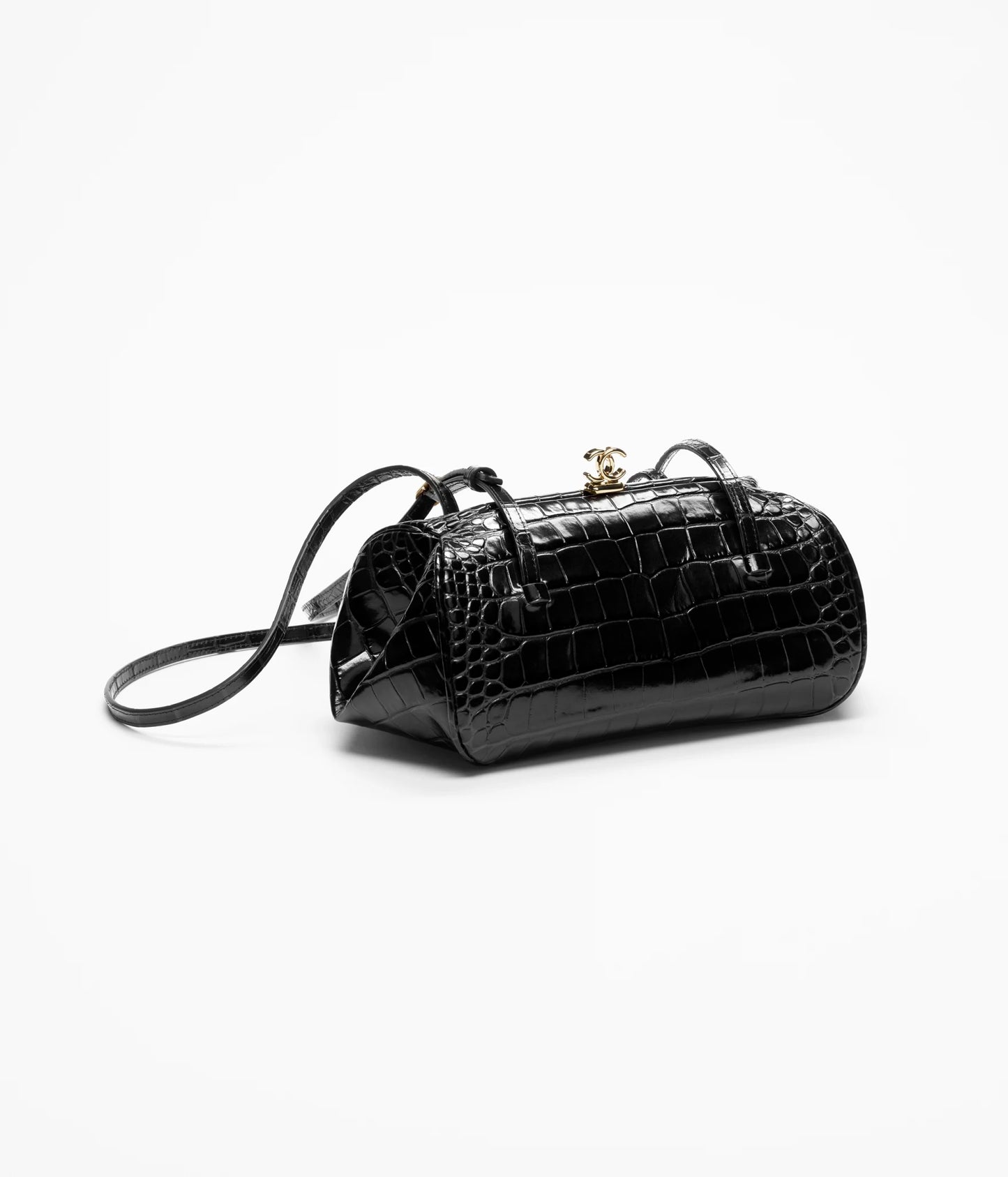 CHANEL Métiers D’Art 2026 Crocodile Embossed Calfskin Clutch with Leather Strap