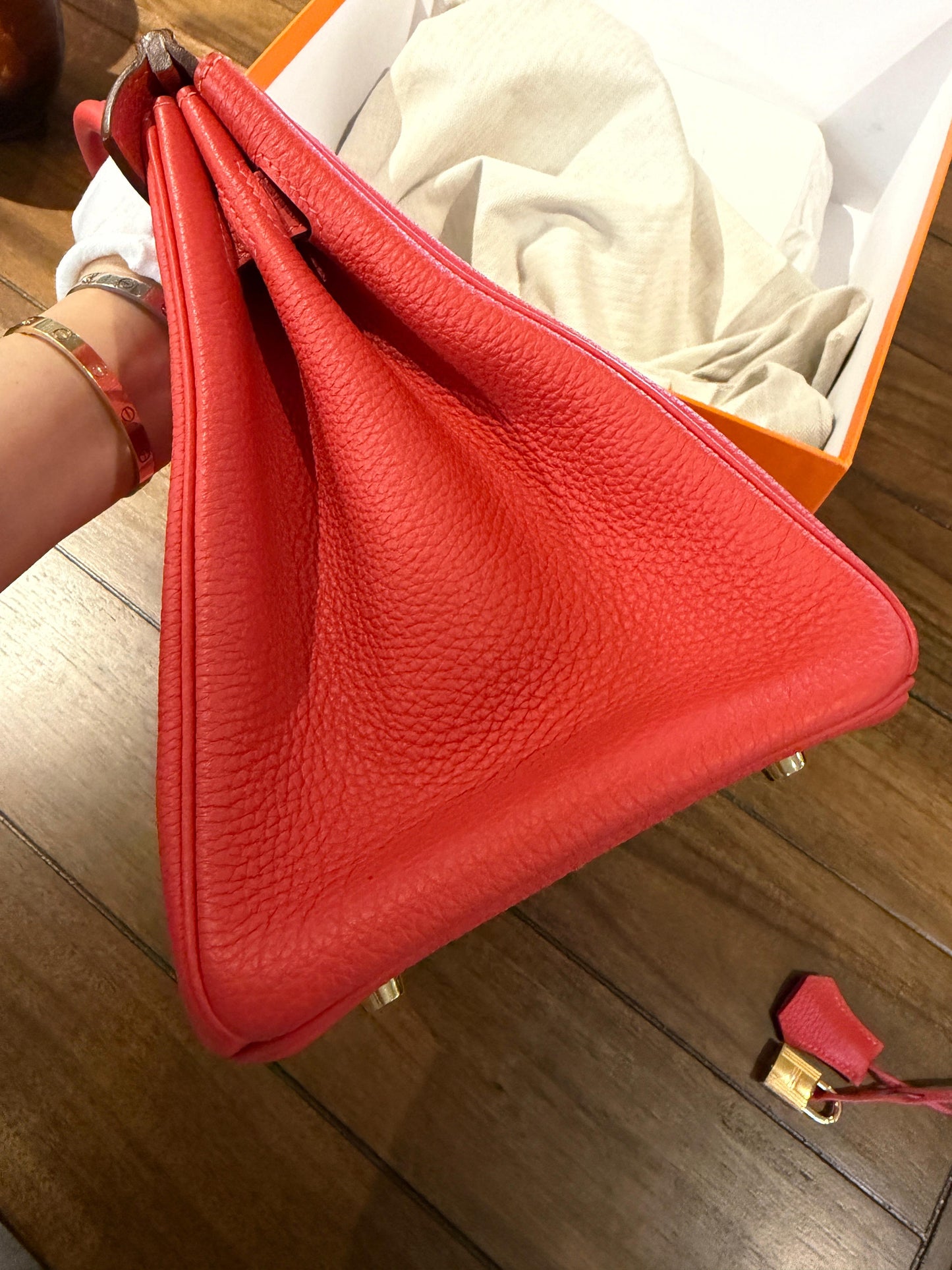 Hermes Birkin 30 Togo Red GHW 2013