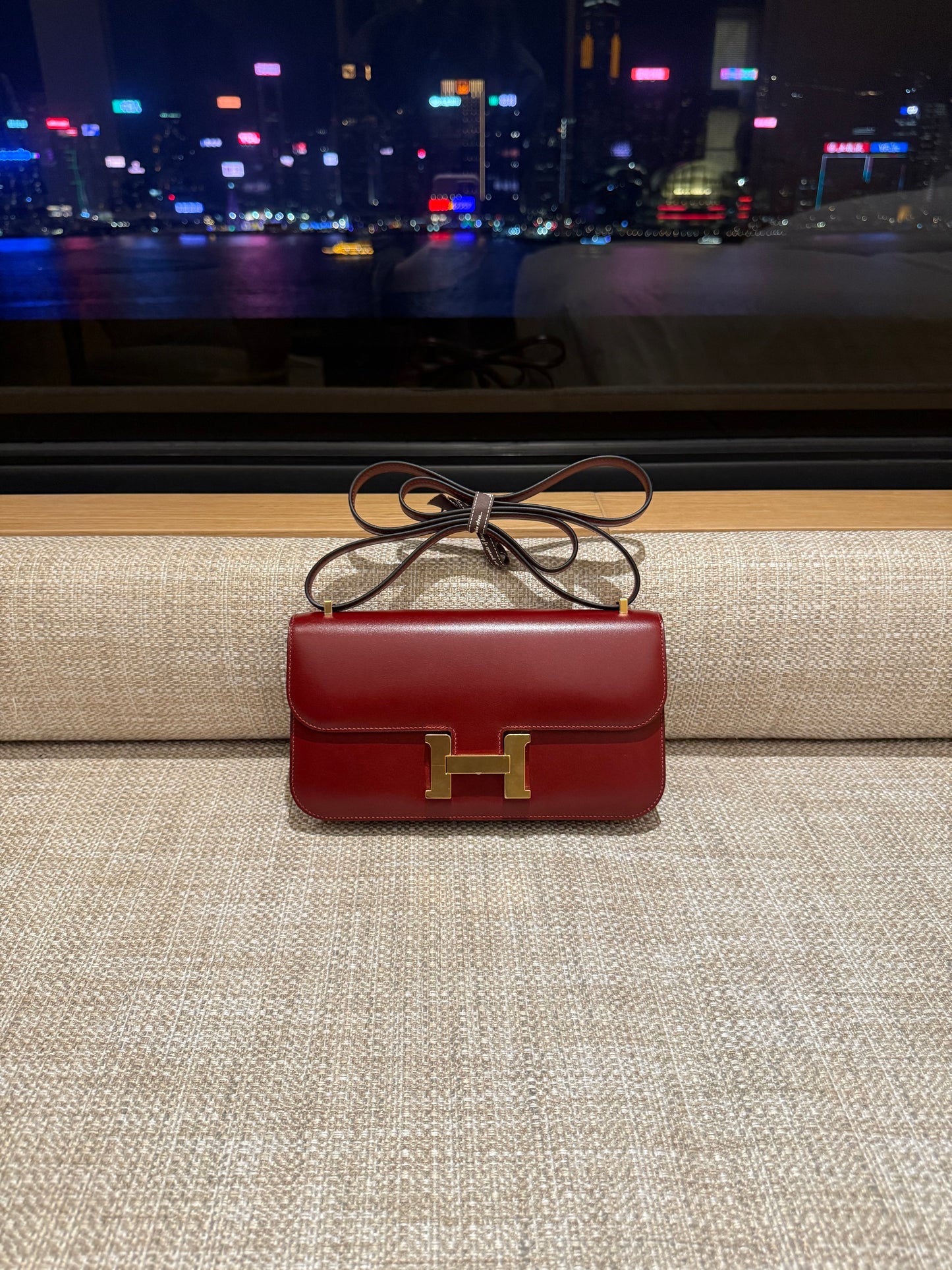 Hermes Constance Elan Rouge H Box Leather GHW