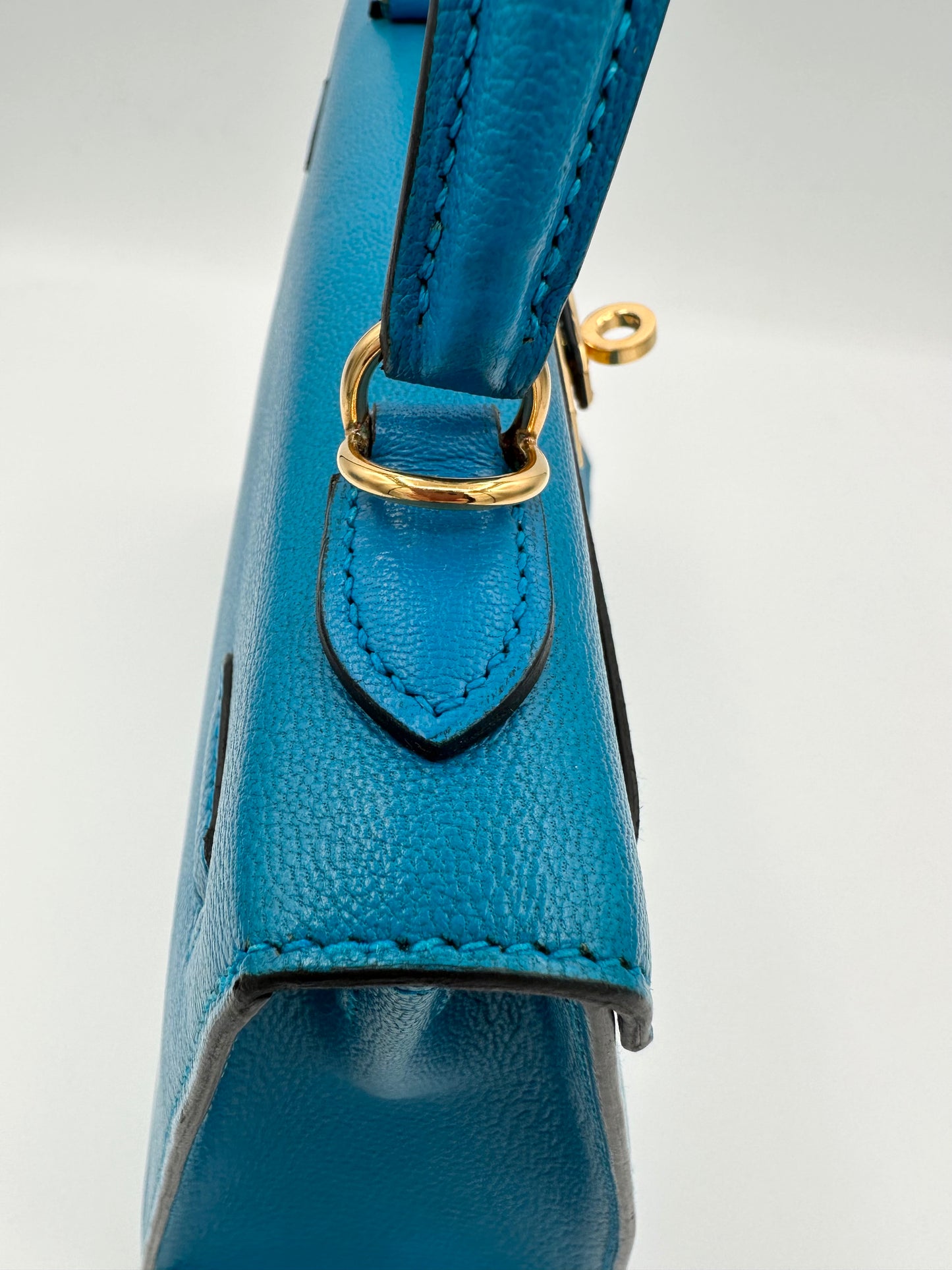 Hermes Kelly 25 Chèvre Blue Zanzibar