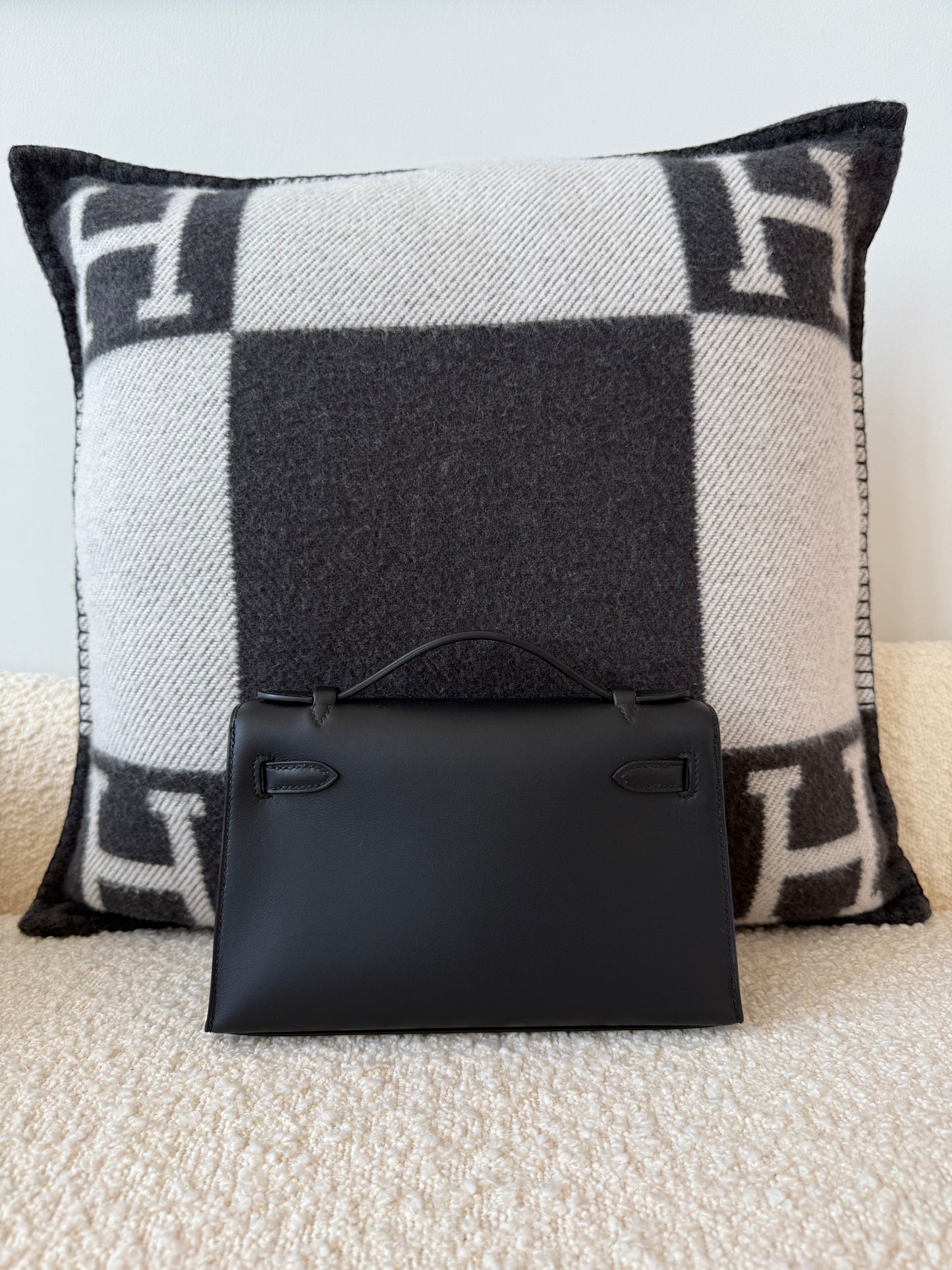 Hermes 2025 Kelly Pochette Noir GHW