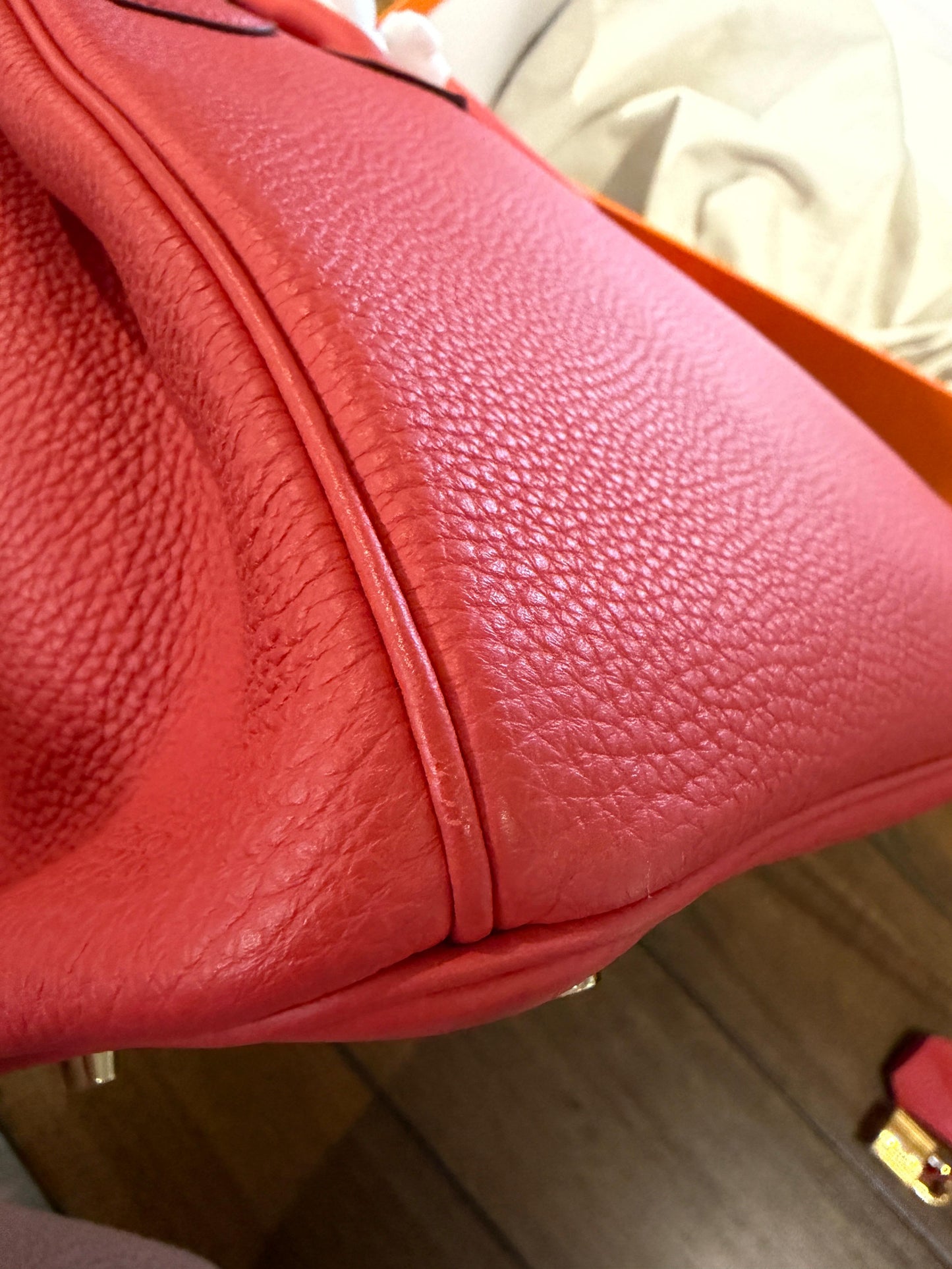 Hermes Birkin 30 Togo Red GHW 2013