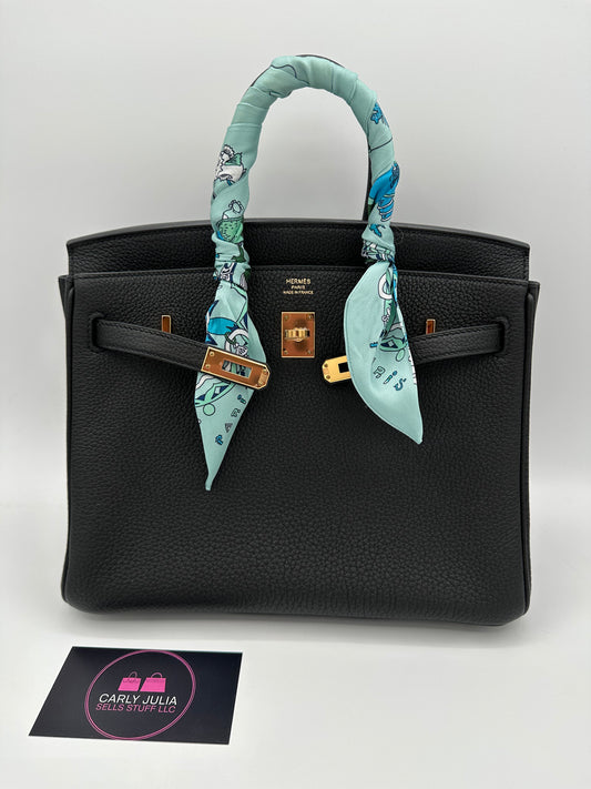Hermes Birkin 25 Togo Noir GHW