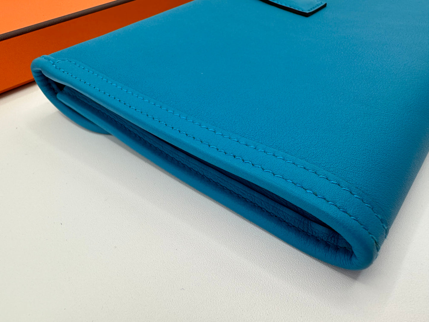 Hermès Jige Elan 29 Bleu Clutch