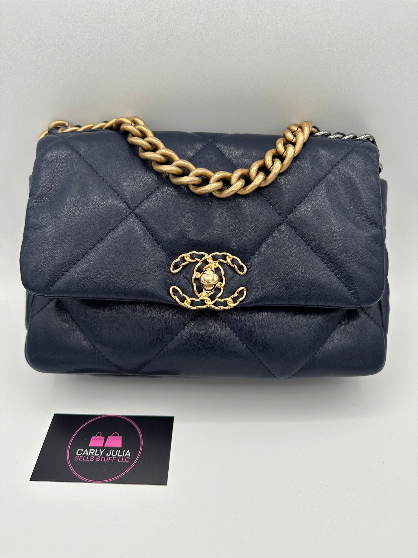 Chanel 19 30 Series Small Navy Flap