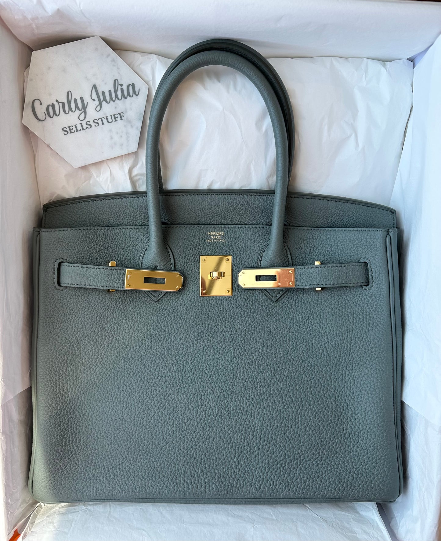 Hermes Birkin 30 Togo Vert Amande GHW