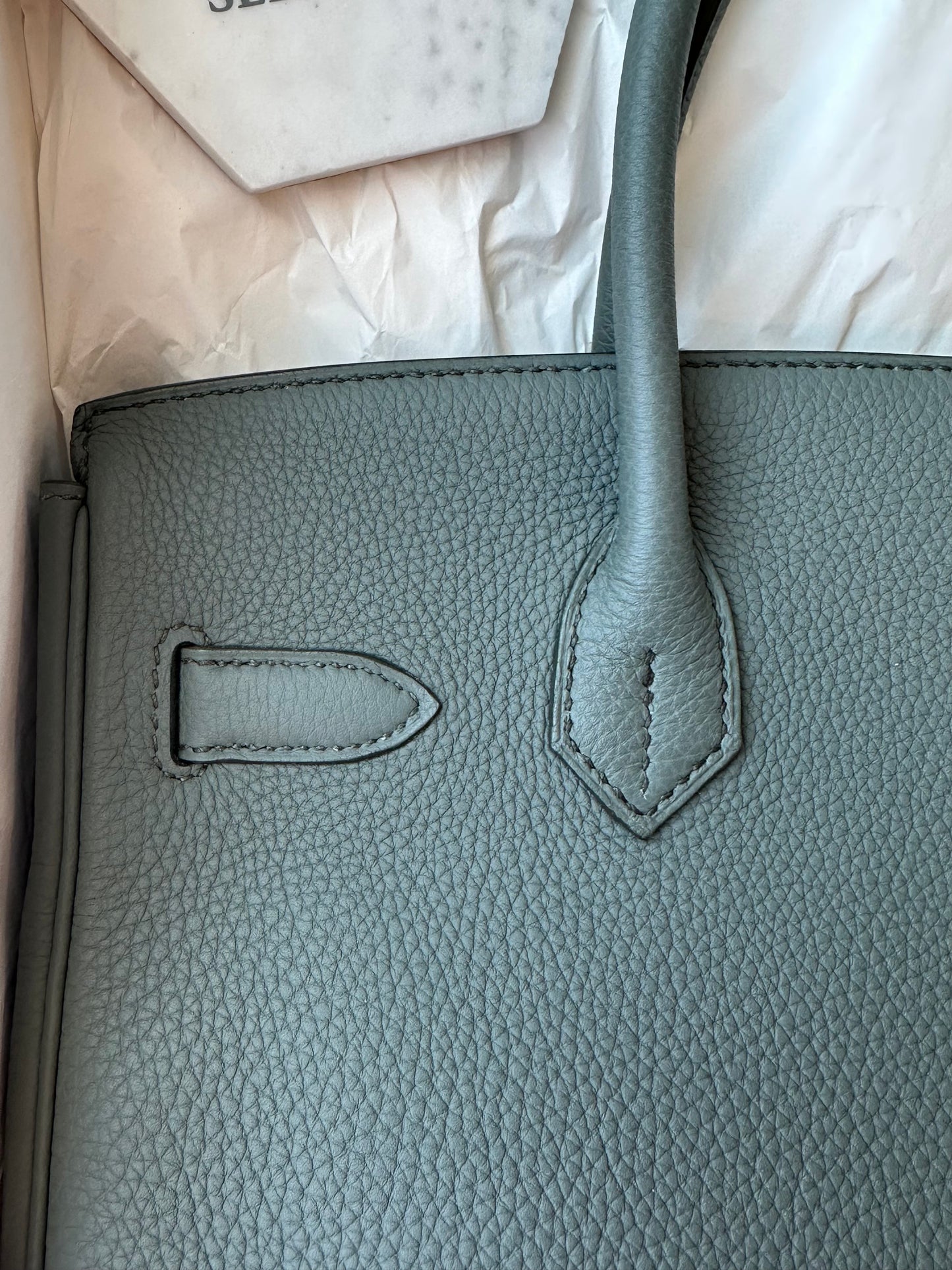 Hermes Birkin 30 Togo Vert Amande GHW