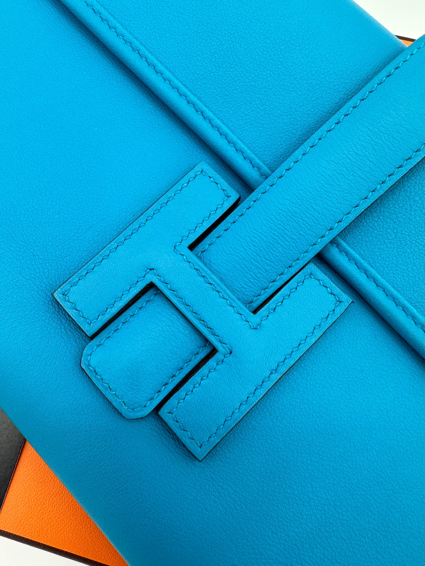 Hermès Jige Elan 29 Bleu Clutch