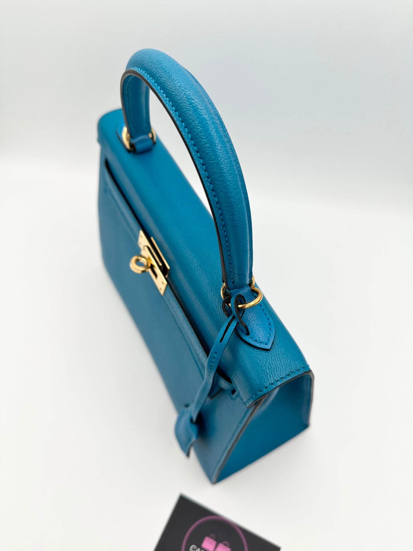 Hermes Kelly 25 Chèvre Blue Zanzibar