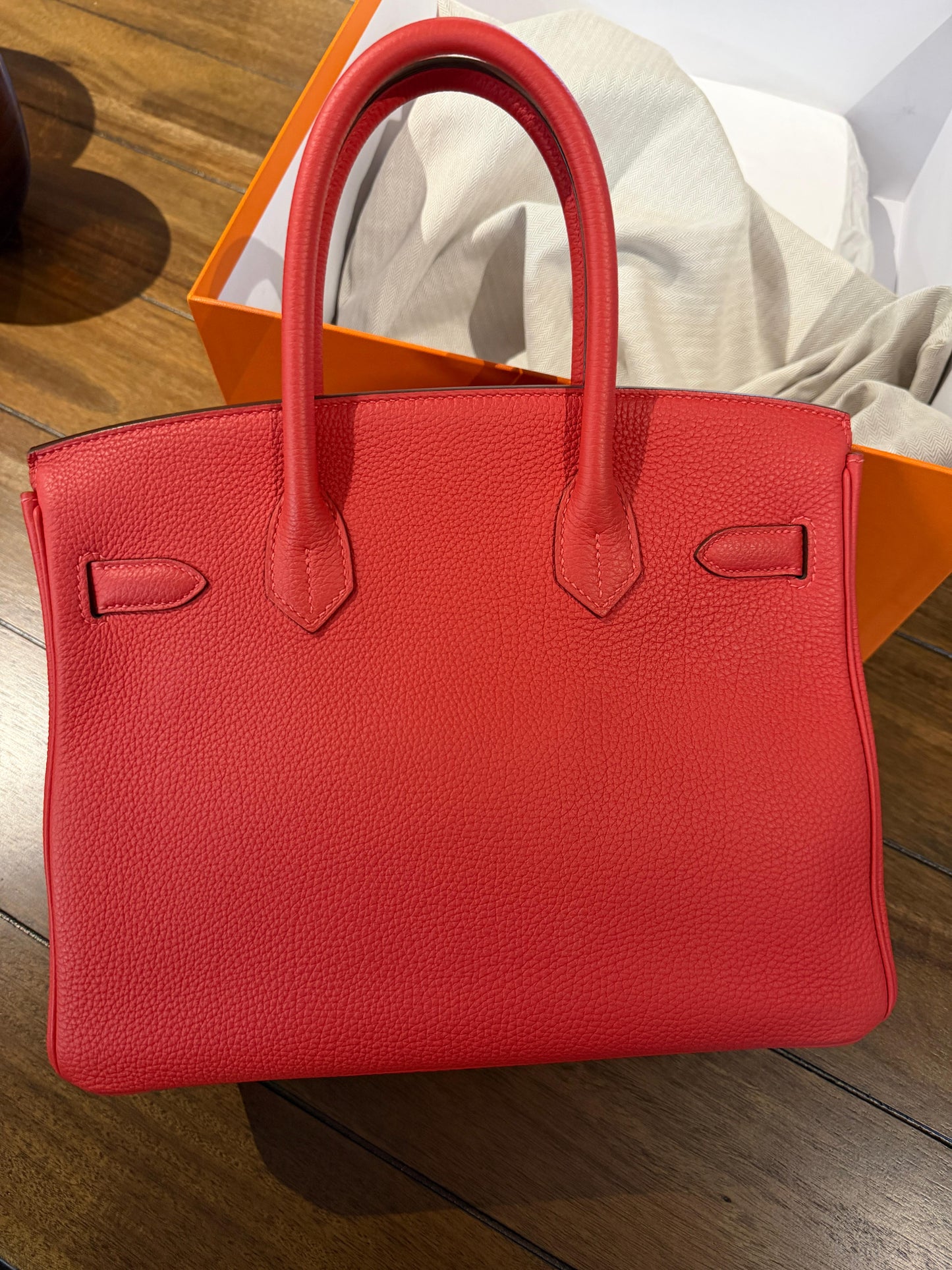 Hermes Birkin 30 Togo Red GHW 2013