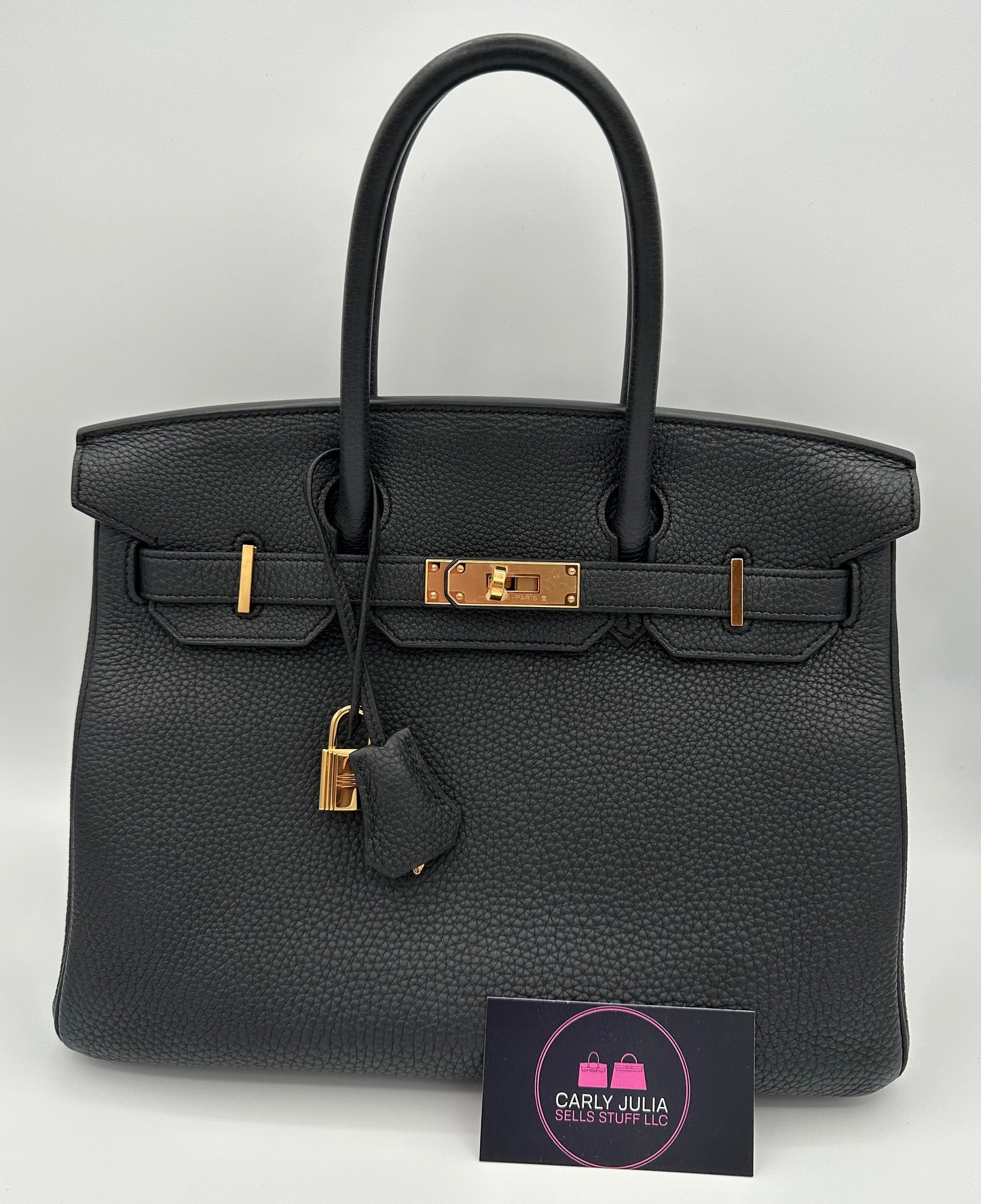 Hermes Togo Noir Birkin 30 GHW