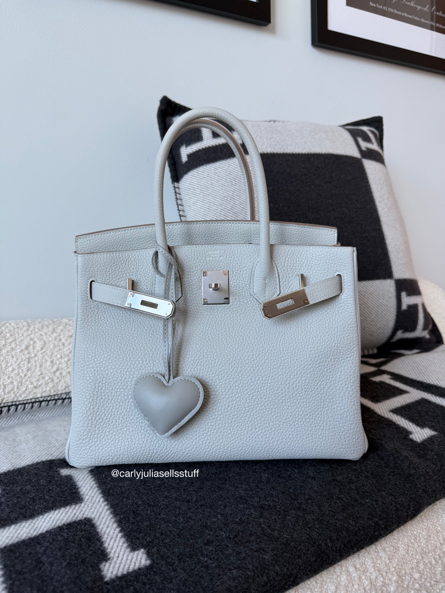 Hermes Birkin 30 Togo Gris Perle PHW