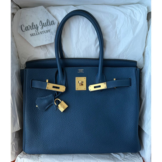 Hermes Birkin 30 Deep Blue GHW