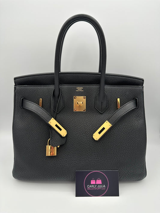 Hermes Togo Noir Birkin 30 GHW