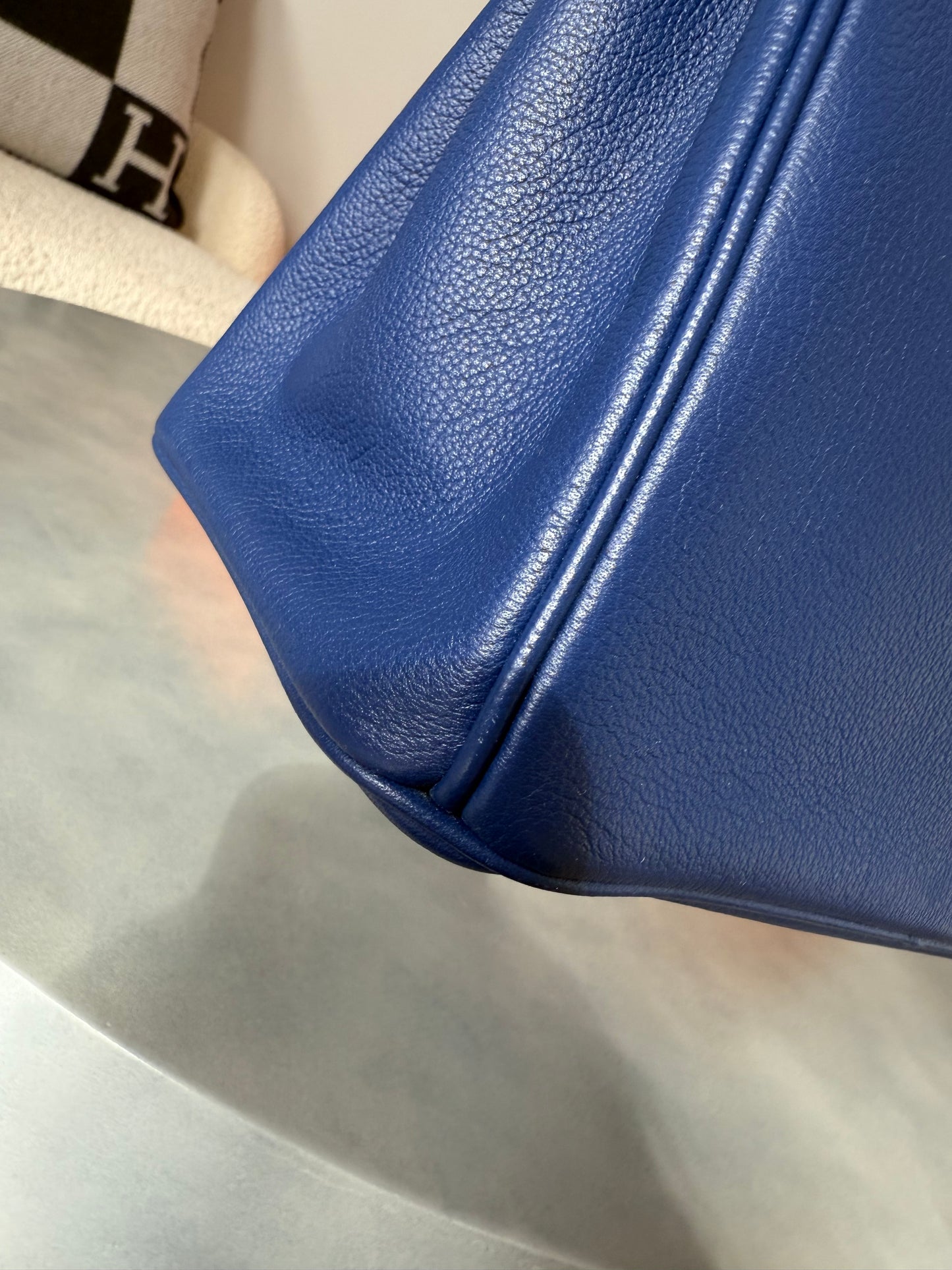 Birkin 25 Novillo Matte Alligator Bleu Saphir Bleu Marine RGHW